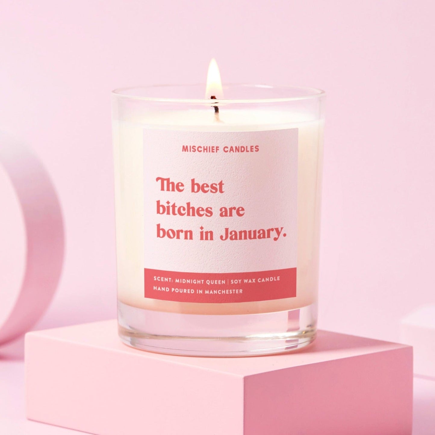 January Birthday Gift Funny Birthday Gift Candle January Birthday Bitch - Candles
