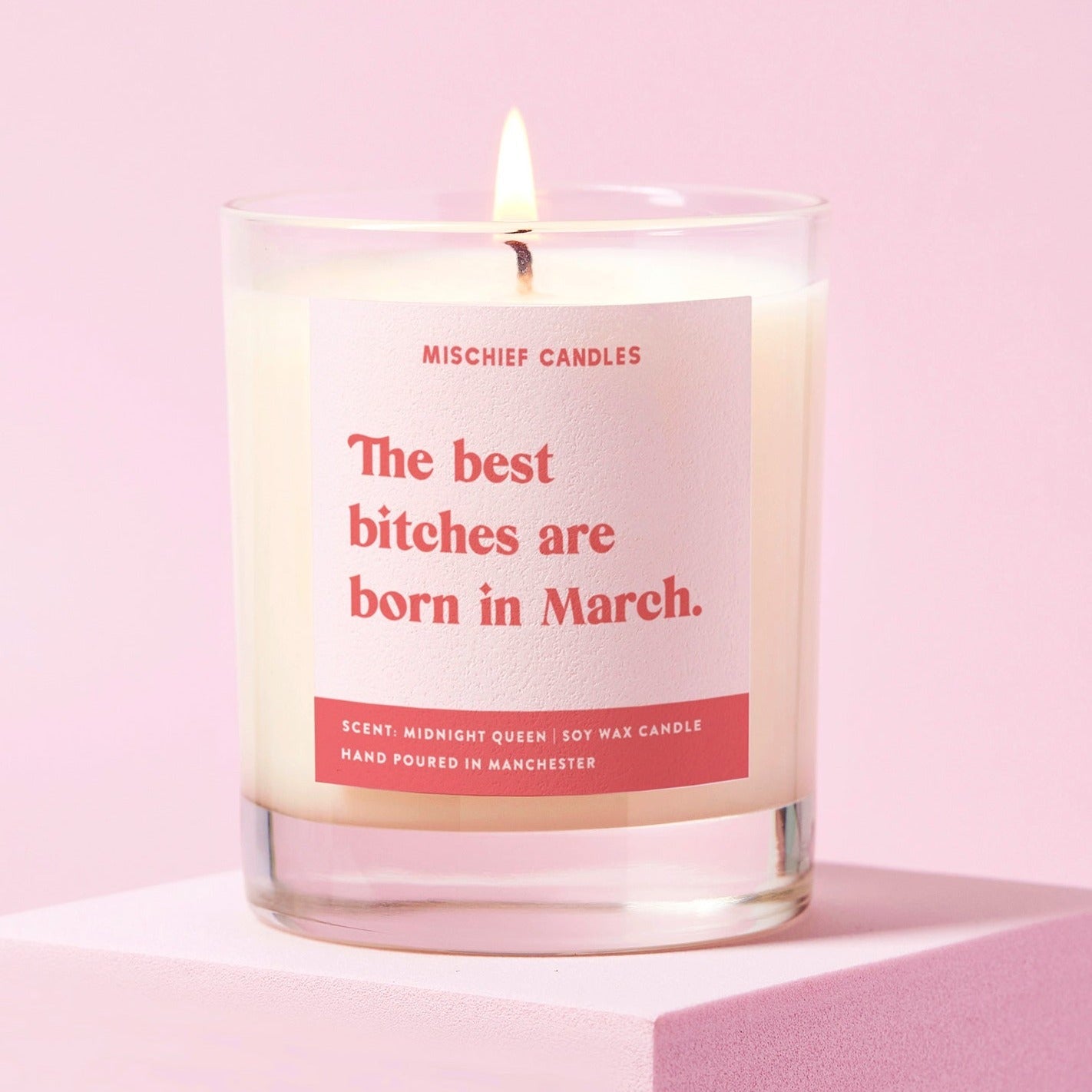March Birthday Gift Funny Birthday Gift Candle March Birthday Bitch - Candles