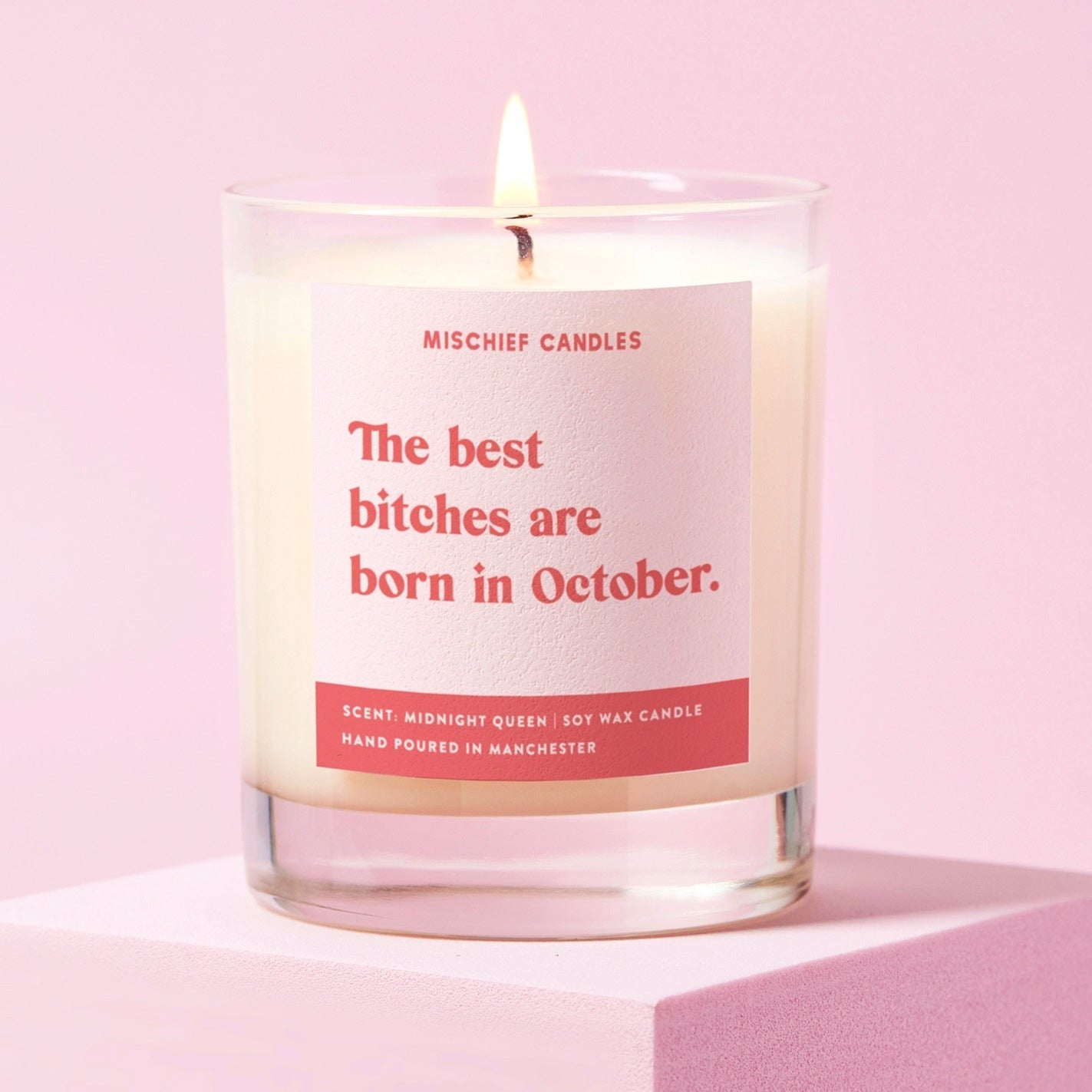 October Birthday Gift Funny Birthday Gift Candle October Birthday Bitch - Candles