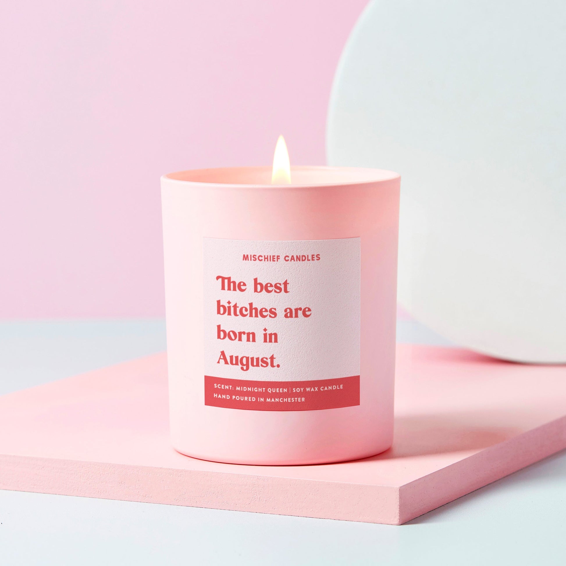 August Birthday Gift Funny Birthday Gift Candle August Birthday Bitch - Candles