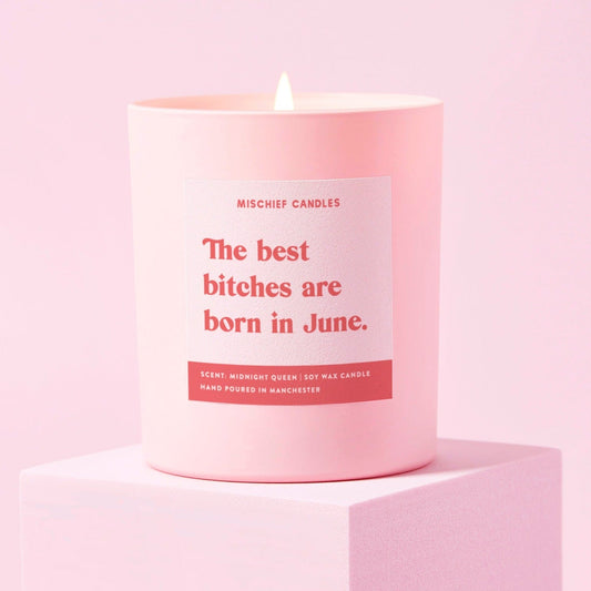 June Birthday Gift Funny Birthday Gift Candle June Birthday Bitch Candle Only - Candles