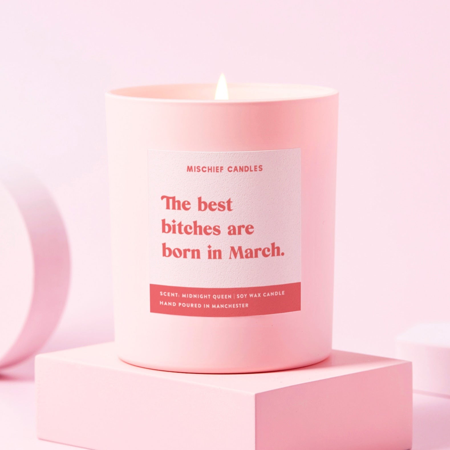 March Birthday Gift Funny Birthday Gift Candle March Birthday Bitch Candle Only - Candles