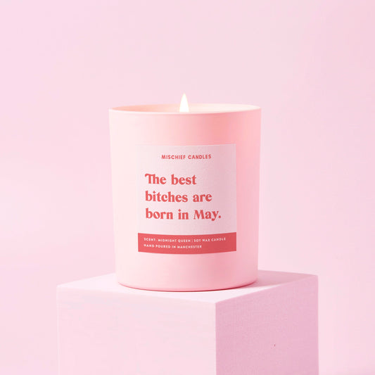 May Birthday Gift Funny Birthday Gift Candle May Birthday Bitch Candle Only - Candles