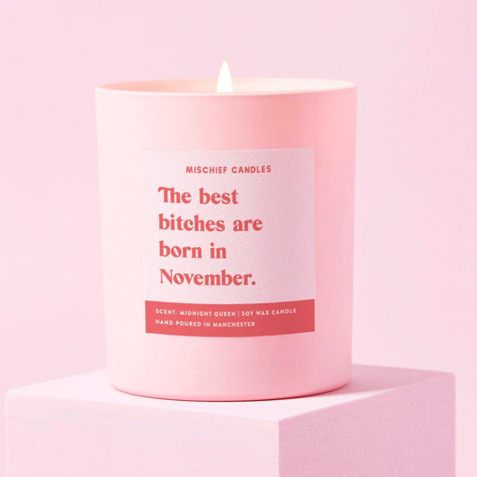 November Birthday Gift Funny Birthday Gift Candle November Birthday Bitch Candle Only - Candles