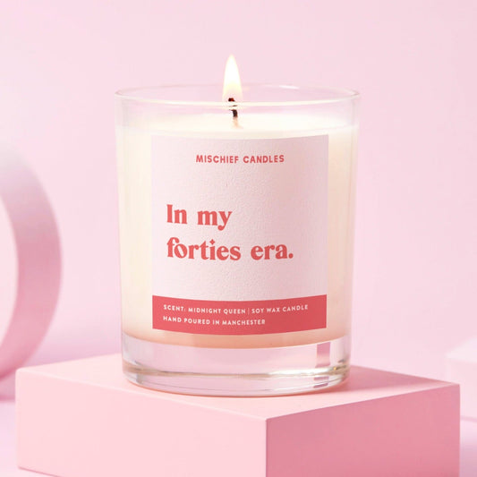 40th Birthday Gift Funny 40th Birthday Gift Candle Forties Era - Candles