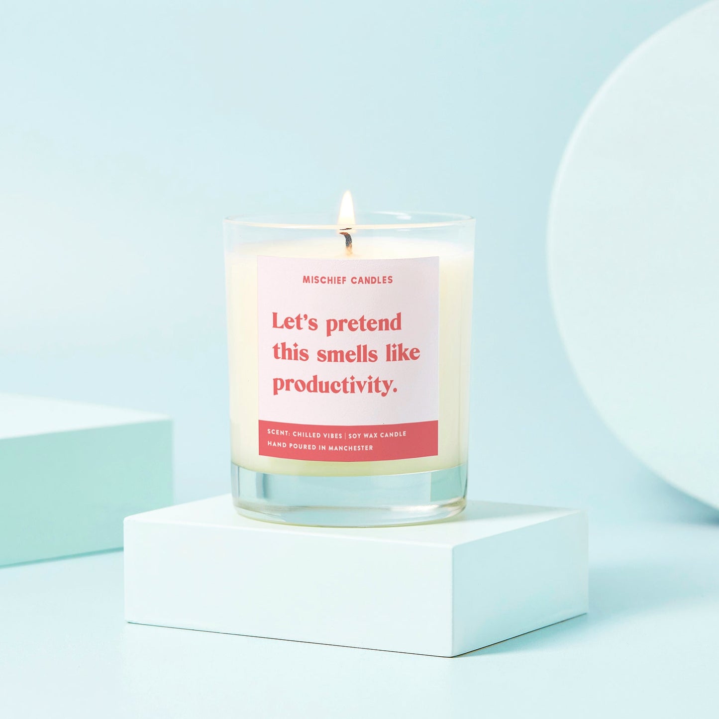Funny Friend Gift Soy Wax Candle Smells Like Productivity - Candles