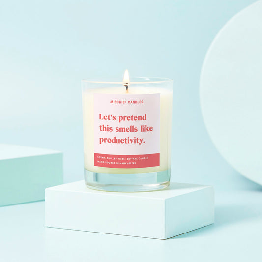 Funny Friend Gift Soy Wax Candle Smells Like Productivity - Candles