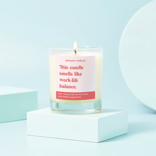 Funny Self-Care Gift Candle Smells Like Work-Life Balance - Candles