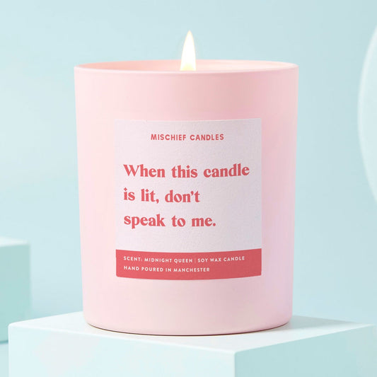 Funny Don't Speak to Me Friendship Gift For Her Funny Candle Candle Only - Candles