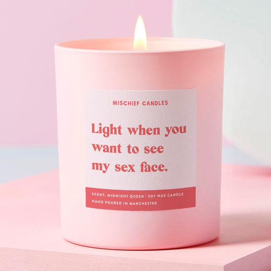 Funny Girlfriend Gift Light to See Sex Face Funny Candle Candle Only - Candles