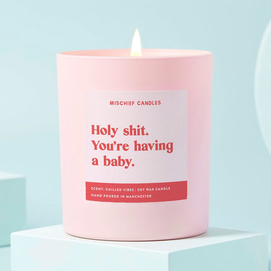 New Baby Gift Funny Baby Shower Candle You're Having a Baby Candle Only - Candles