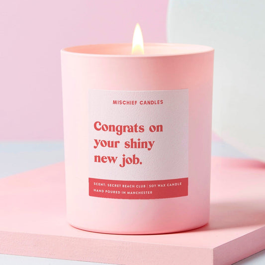 New Job Gift Funny Candle Shiny New Job Candle Only - Candles