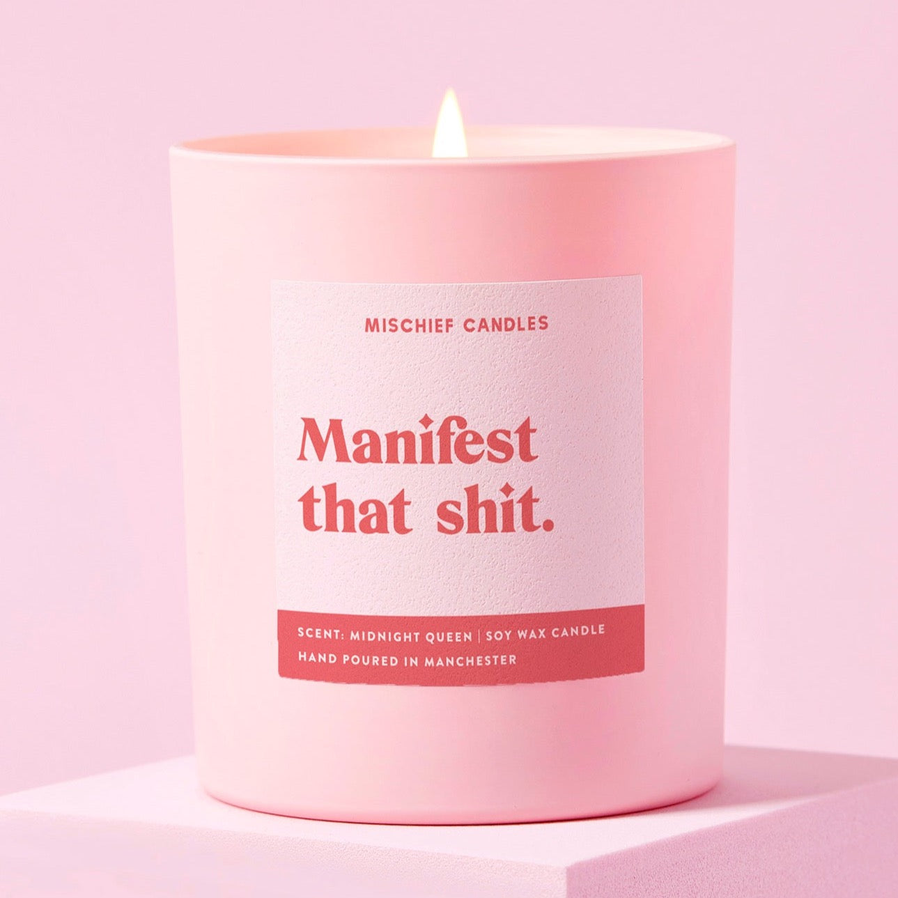Manifesting Gift Funny Positivity Candle Manifest That Shit Candle Only - Candles