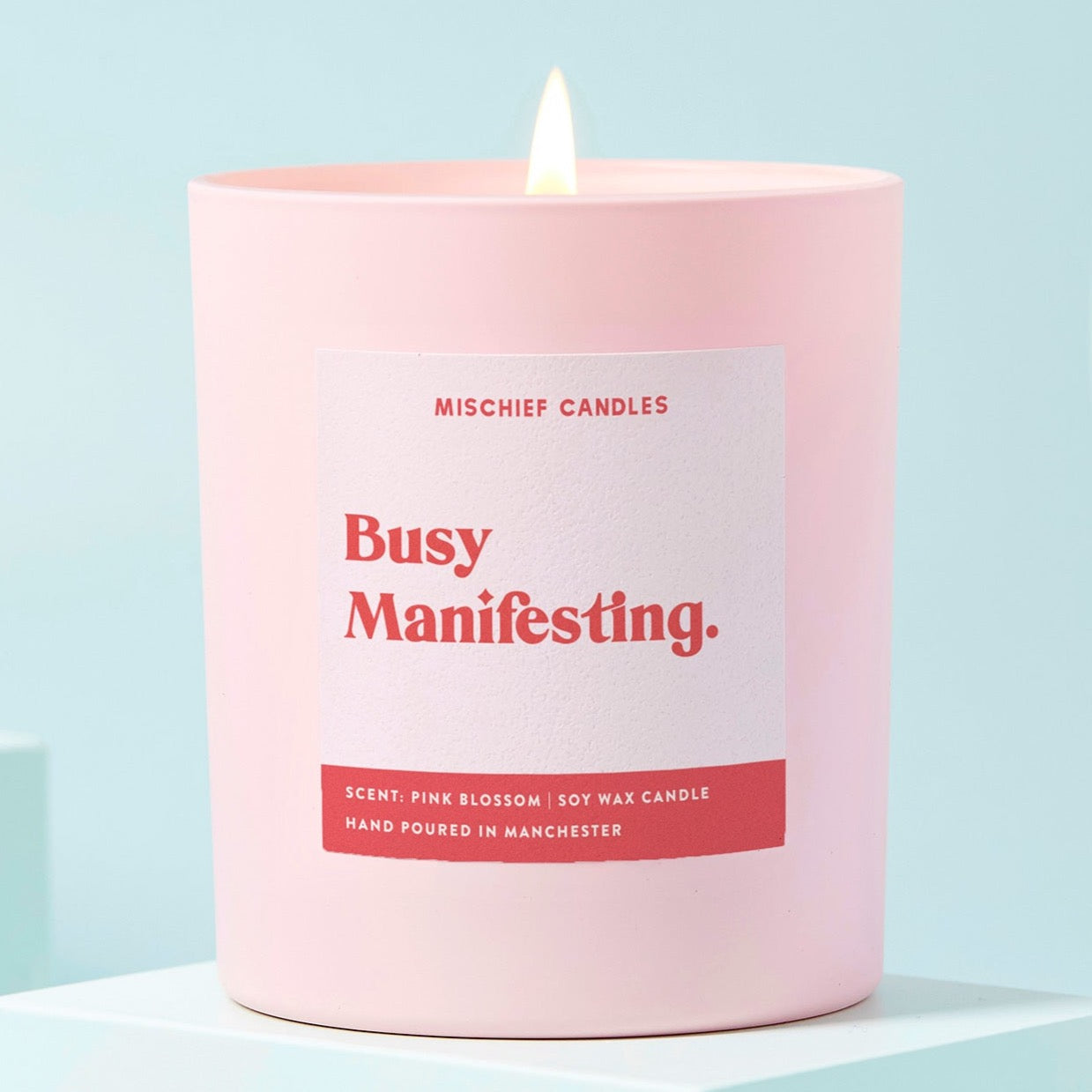 Manifesting Gift Funny Positivity Candle Busy Manifesting Candle Only - Candles