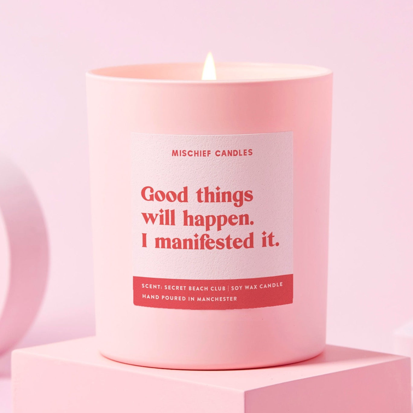 Manifesting Gift Funny Positivity Candle Good Things Will Happen Candle Only - Candles