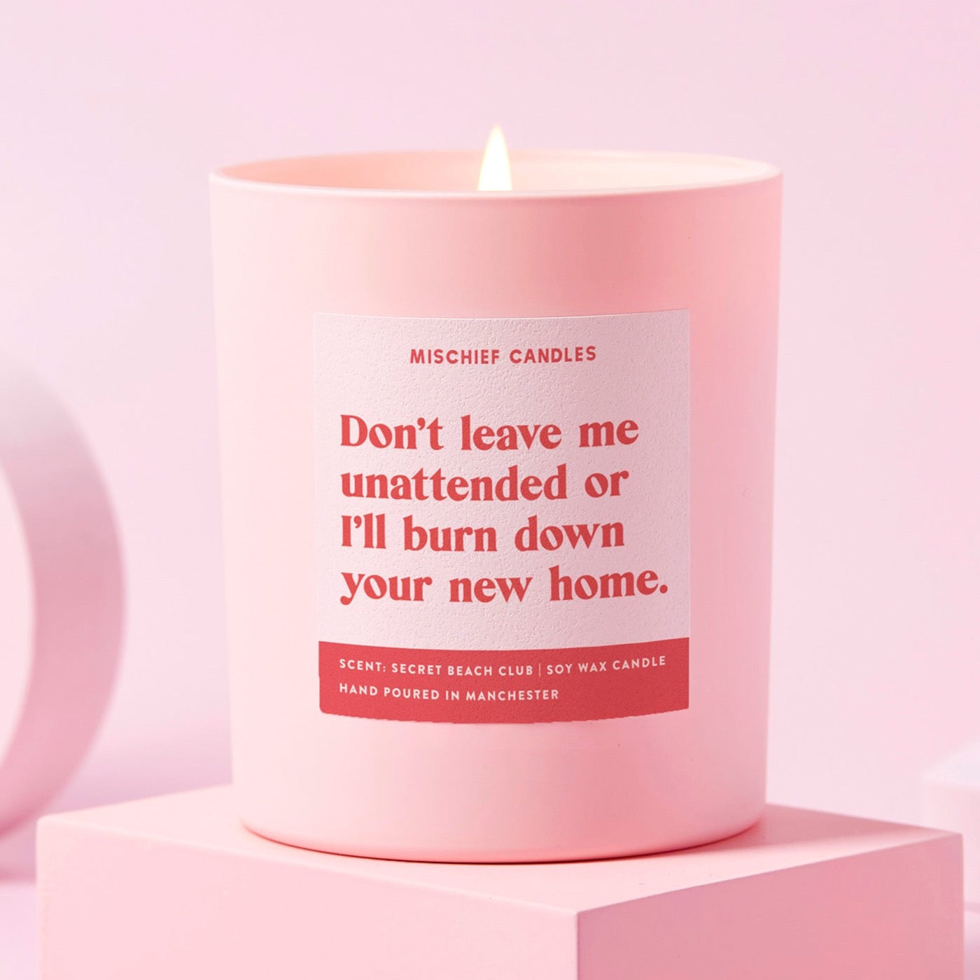 New Home Funny Housewarming Gift Candle Don't Leave Unattended Candle Only - Candles