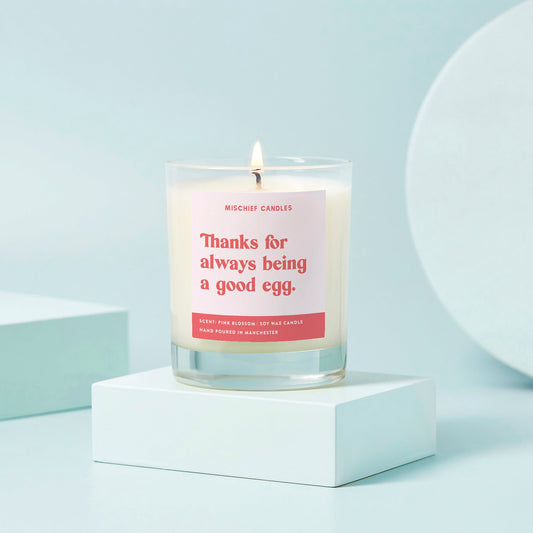 Thank You Gift Funny Soy Wax Candle Good Egg - Candles