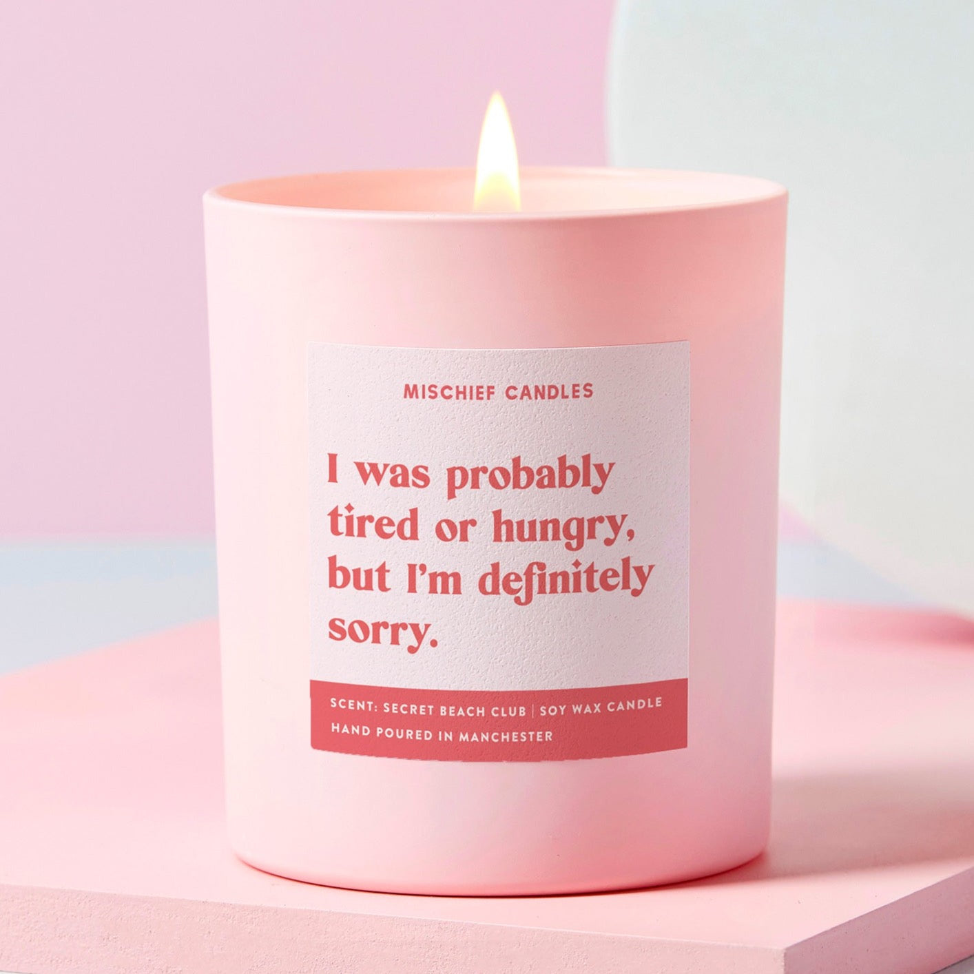 Funny Apology Gift Candle Tired or Hungry Definitely Sorry Candle Only - Candles