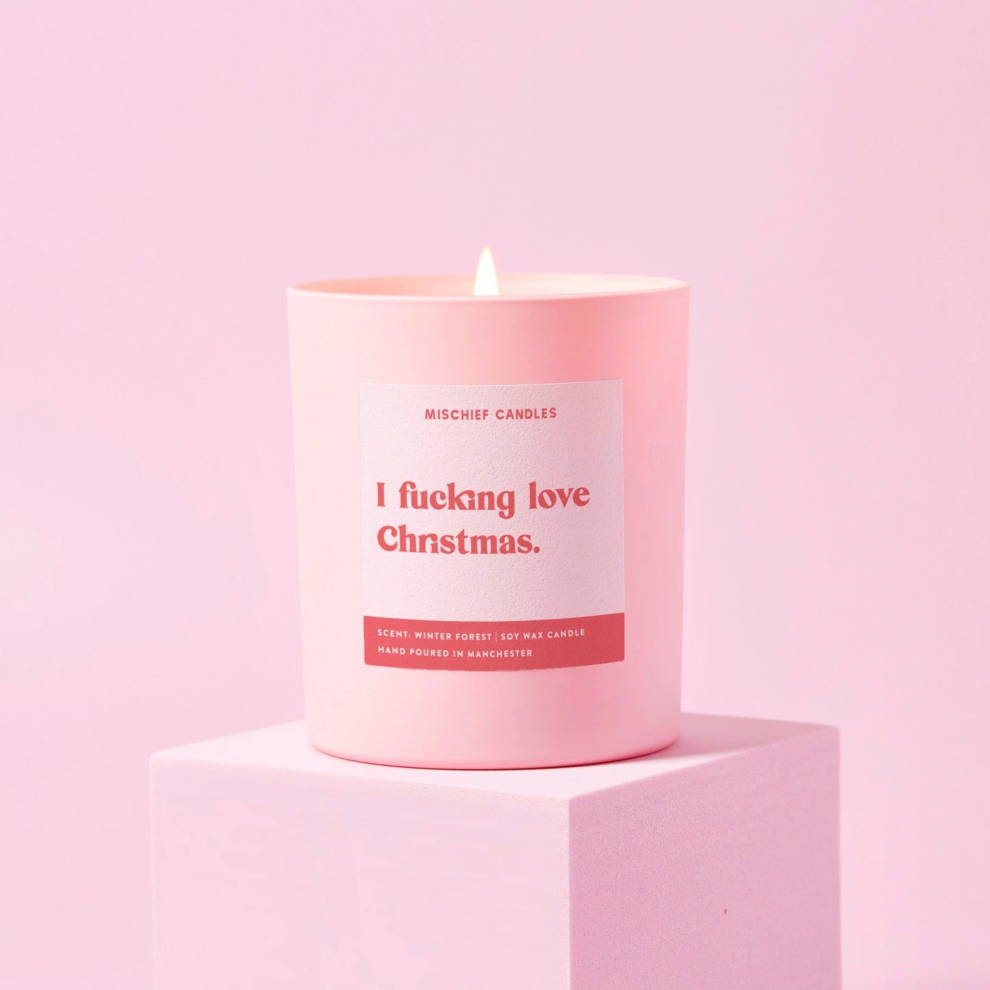 Funny Christmas Gift For Friend I Fucking Love Christmas Candle Only - Candles