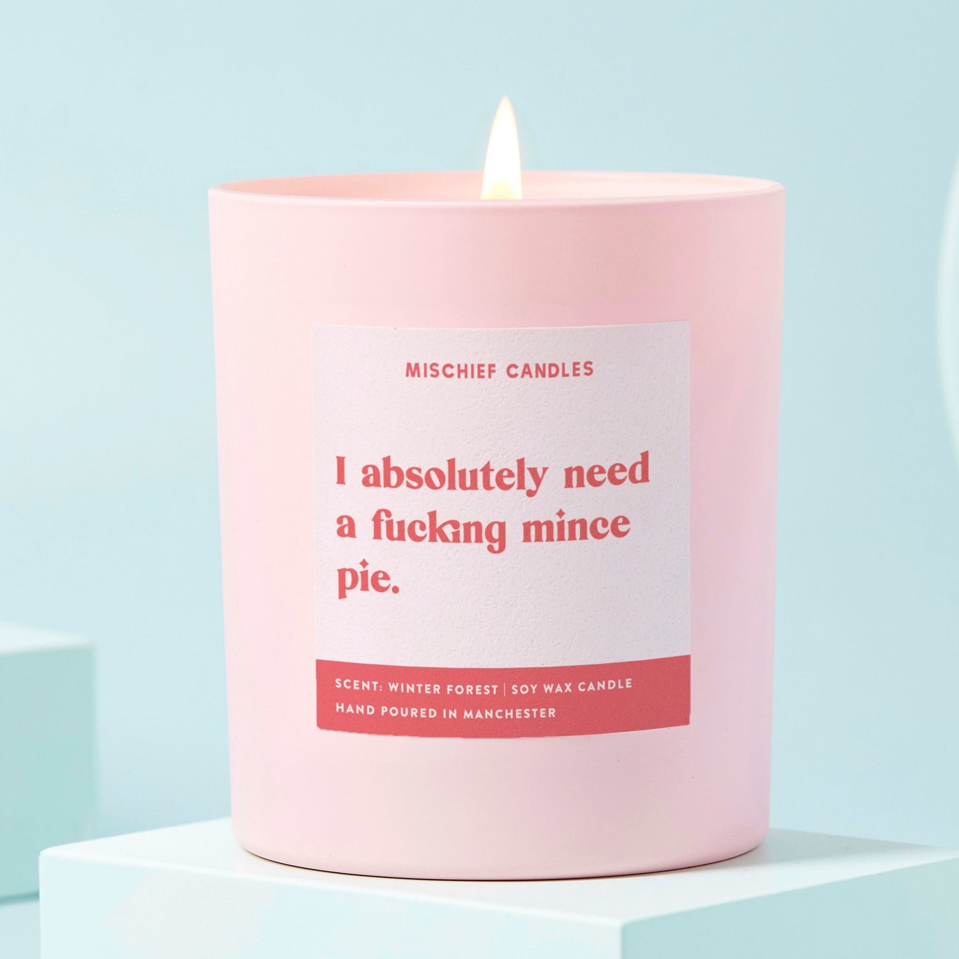 Funny Christmas Gift Stocking Filler Candle I Need A Mince Pie Candle Only - Candles