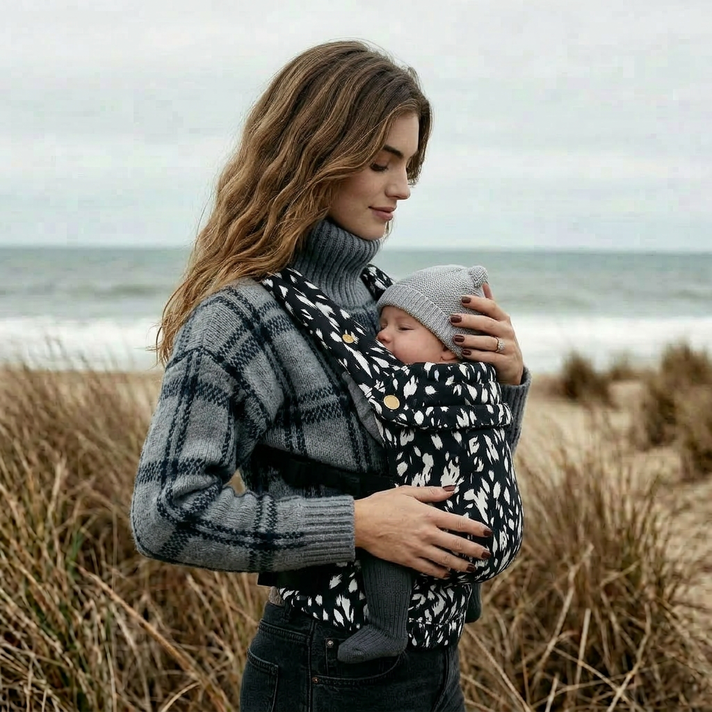 Nomad Air Monochrome Print Baby Carrier - Orca - Ring Slings & Hip Carriers
