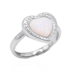 Bague cœur en opale Roxanne | Argent sterling 925