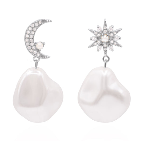 Seraphina Pearl Drop Earrings | 925 Sterling Silver - Earrings