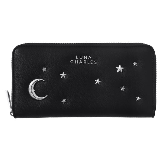 Skye Star Studded Purse - Black & Silver - Purse