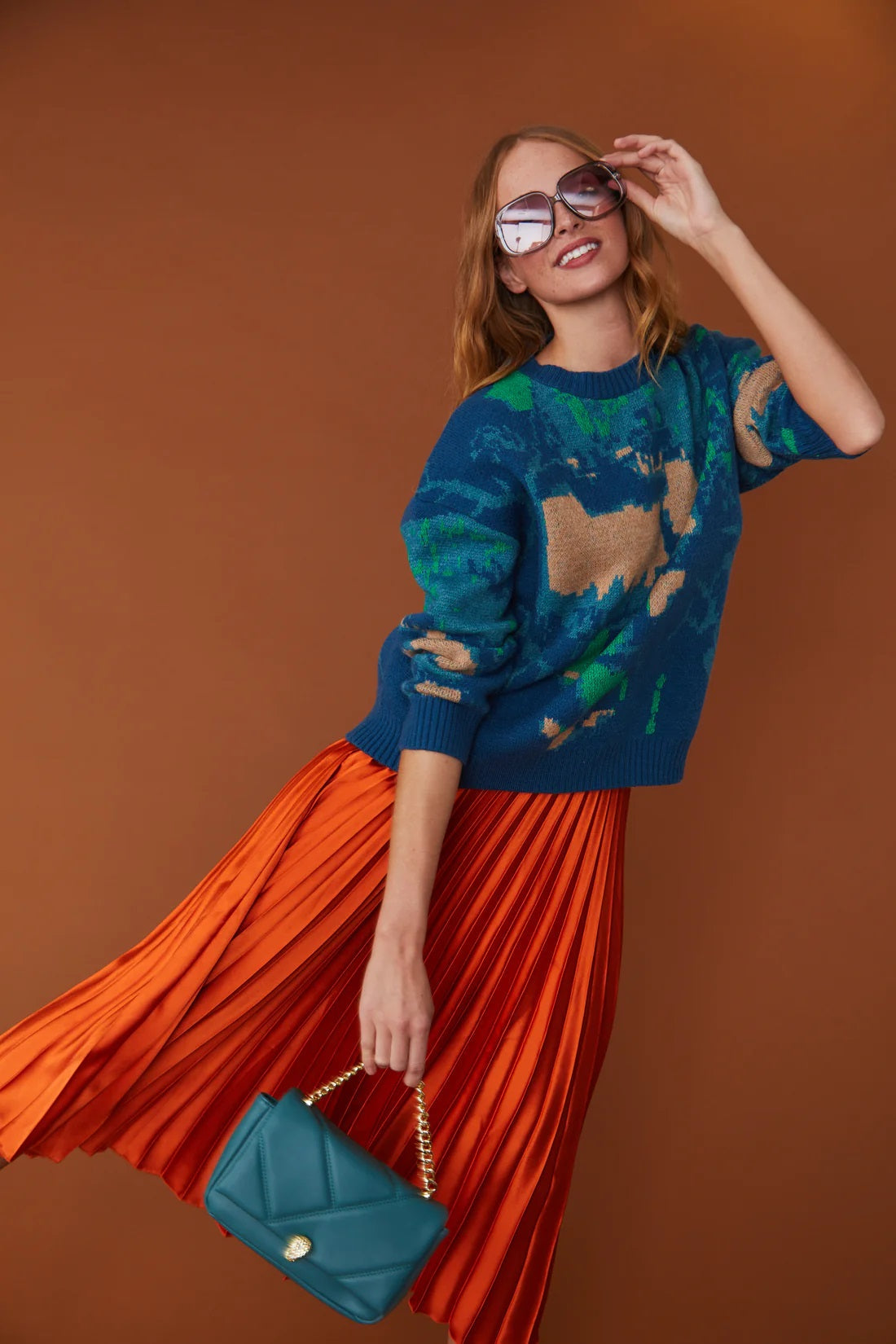 Teal Vegan Leather Quilted Bag - Bags