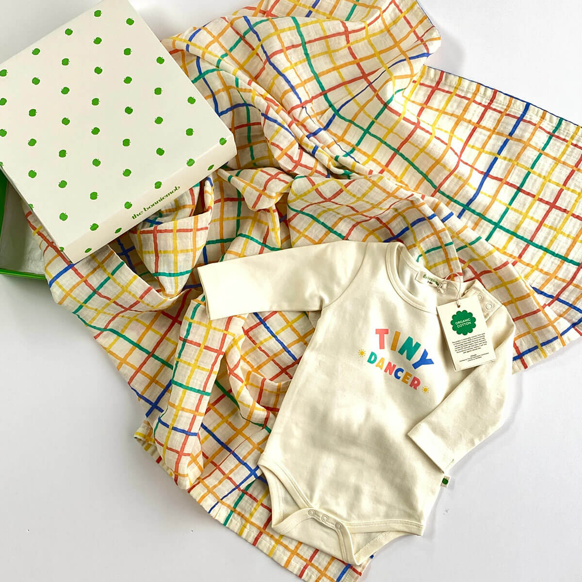 Dancer & Ditto Set - Baby Bodysuit & Muslin Swaddle Blanket in Gift Box - Baby Gift Sets