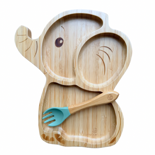 Bamboo Plate & Fork - Elephant - Flatware Sets