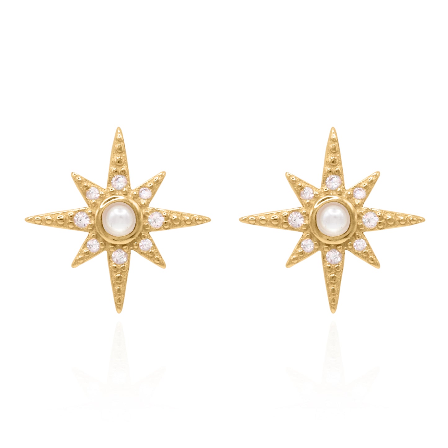 Ursa Birthstone Star Stud Earrings | 18K Gold Plated - Earrings