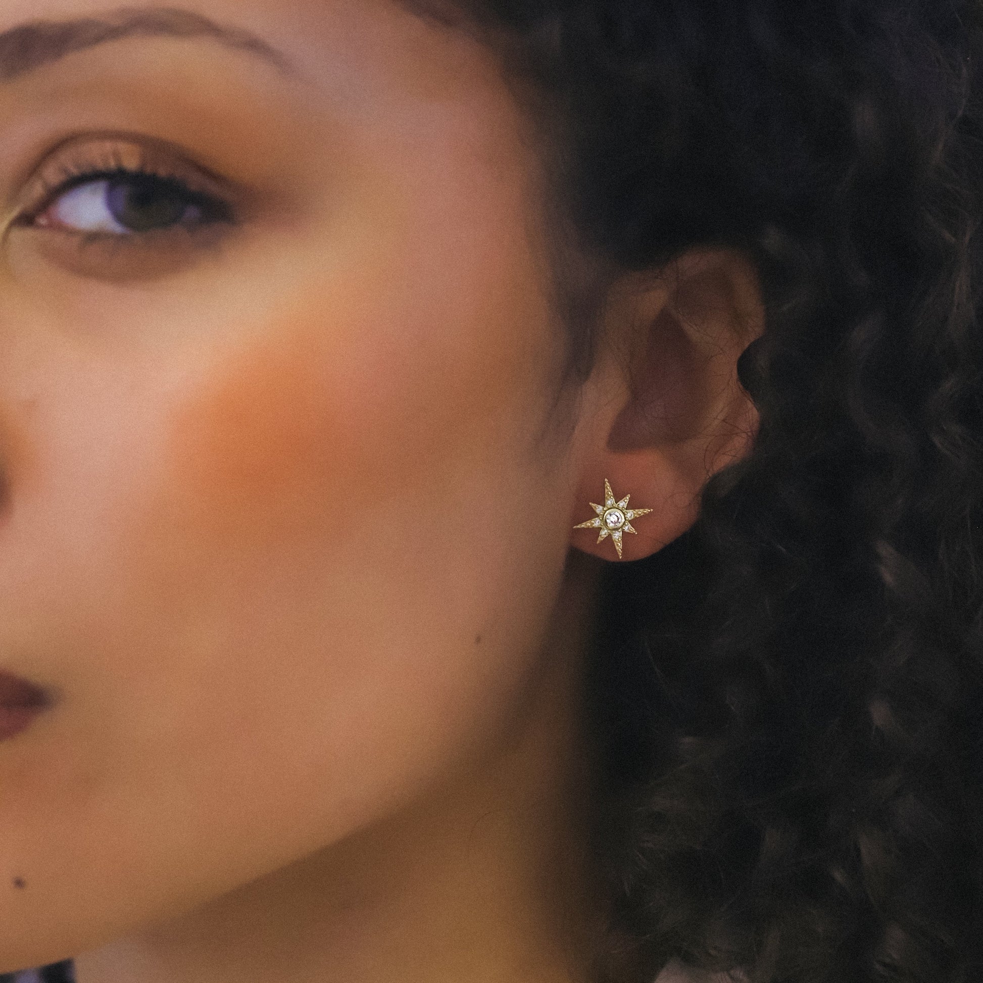Ursa Birthstone Star Stud Earrings | 18K Gold Plated - Earrings