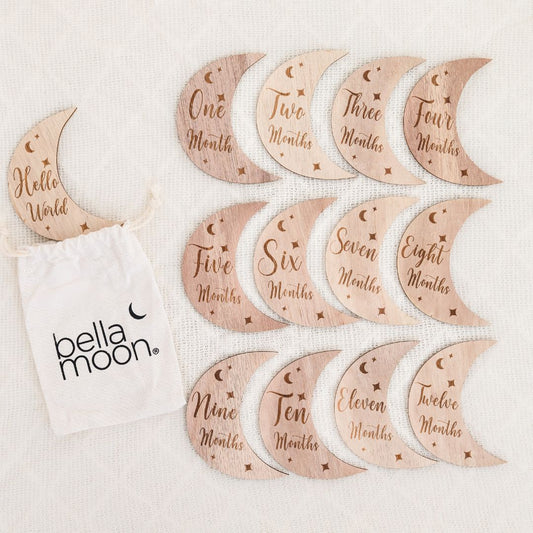 Wooden Month-by-Month Baby Milestone Set - Baby & Toddler