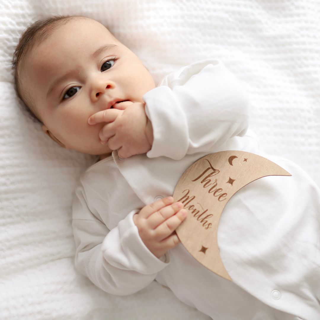 Wooden Month-by-Month Baby Milestone Set - Baby & Toddler