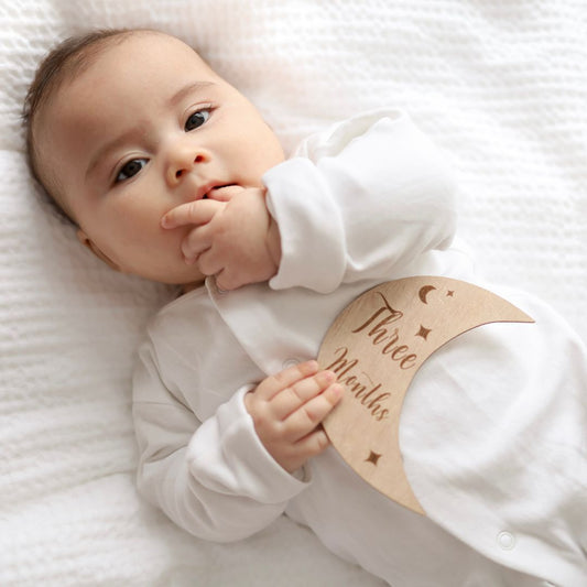 Wooden Month-by-Month Baby Milestone Set - Baby & Toddler