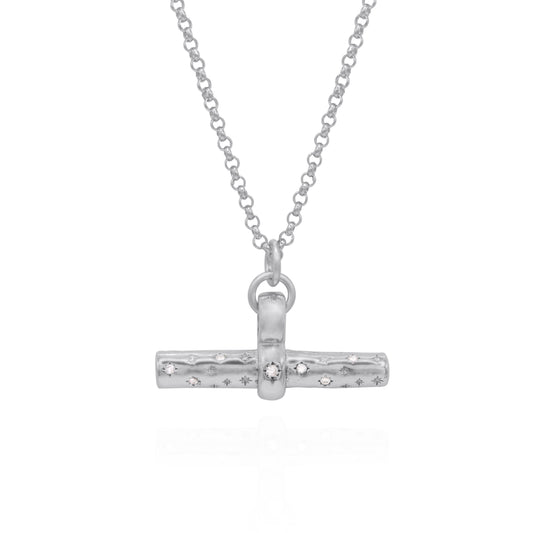 Wren T-Bar Necklace | 925 Sterling Silver - Necklace