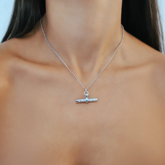 Wren T-Bar Necklace | 925 Sterling Silver - Necklace