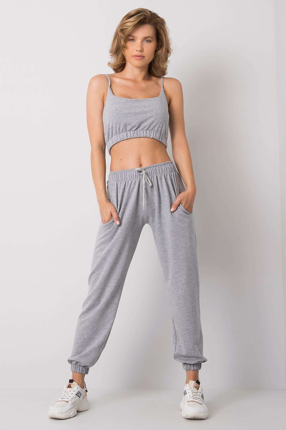Adjustable Sports Set with Top and Sweatpants - Outfit Sets