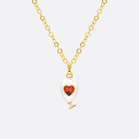 Age of Innocence Red & White Adjustable Necklace