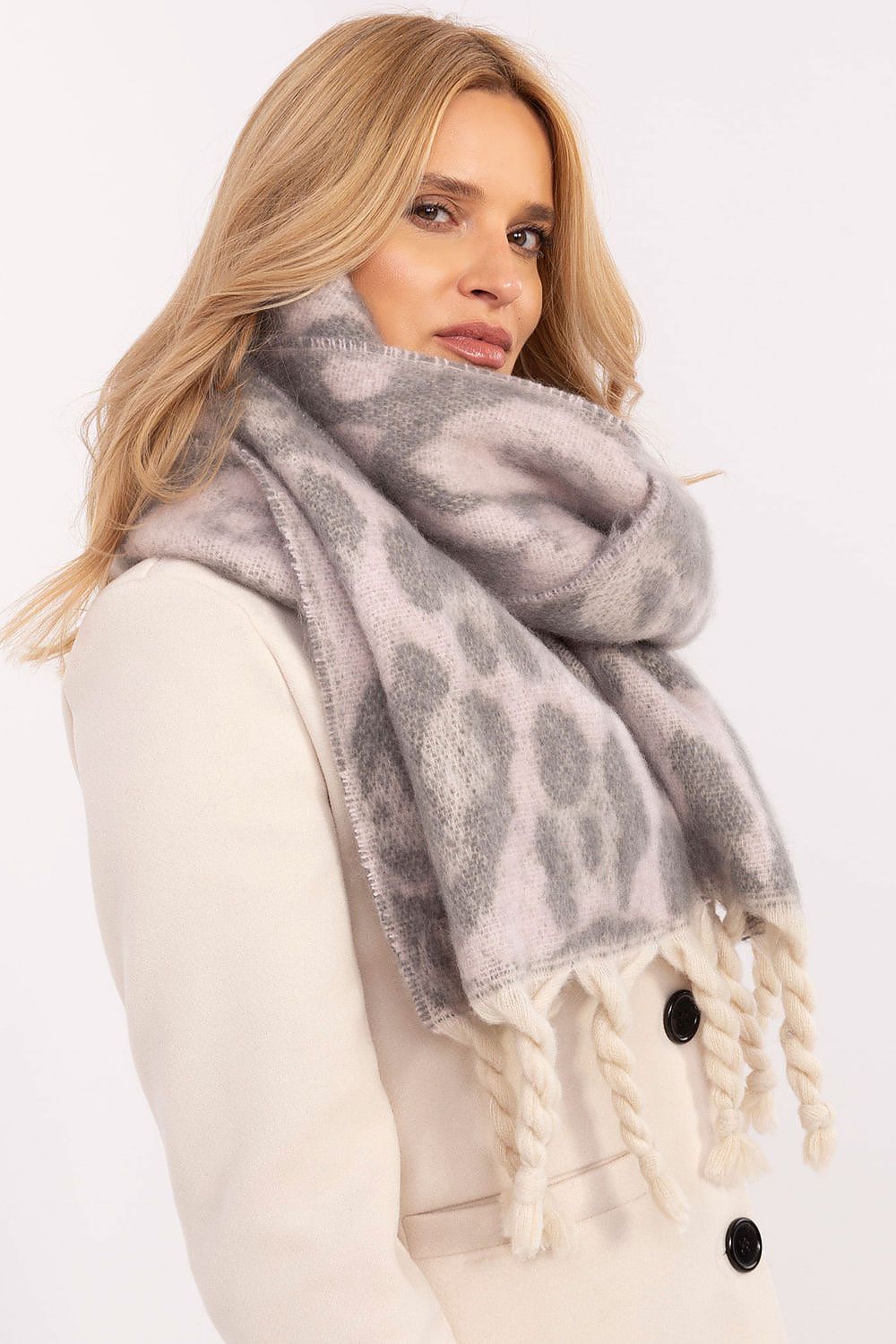 AT Animal Print Shawl for Women - Trendy Fashion Accessory - Scarves