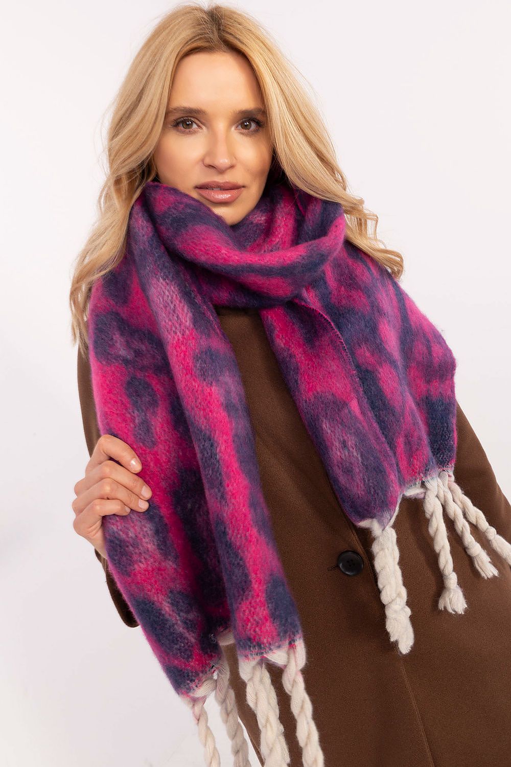 AT Animal Print Shawl for Women - Trendy Fashion Accessory pink 2 one-size-fits-all - Scarves