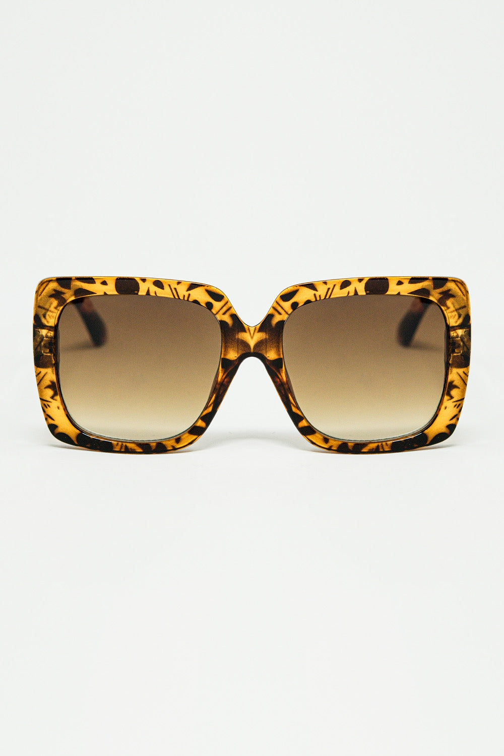 animal print square frame sunglasses - Sunglasses