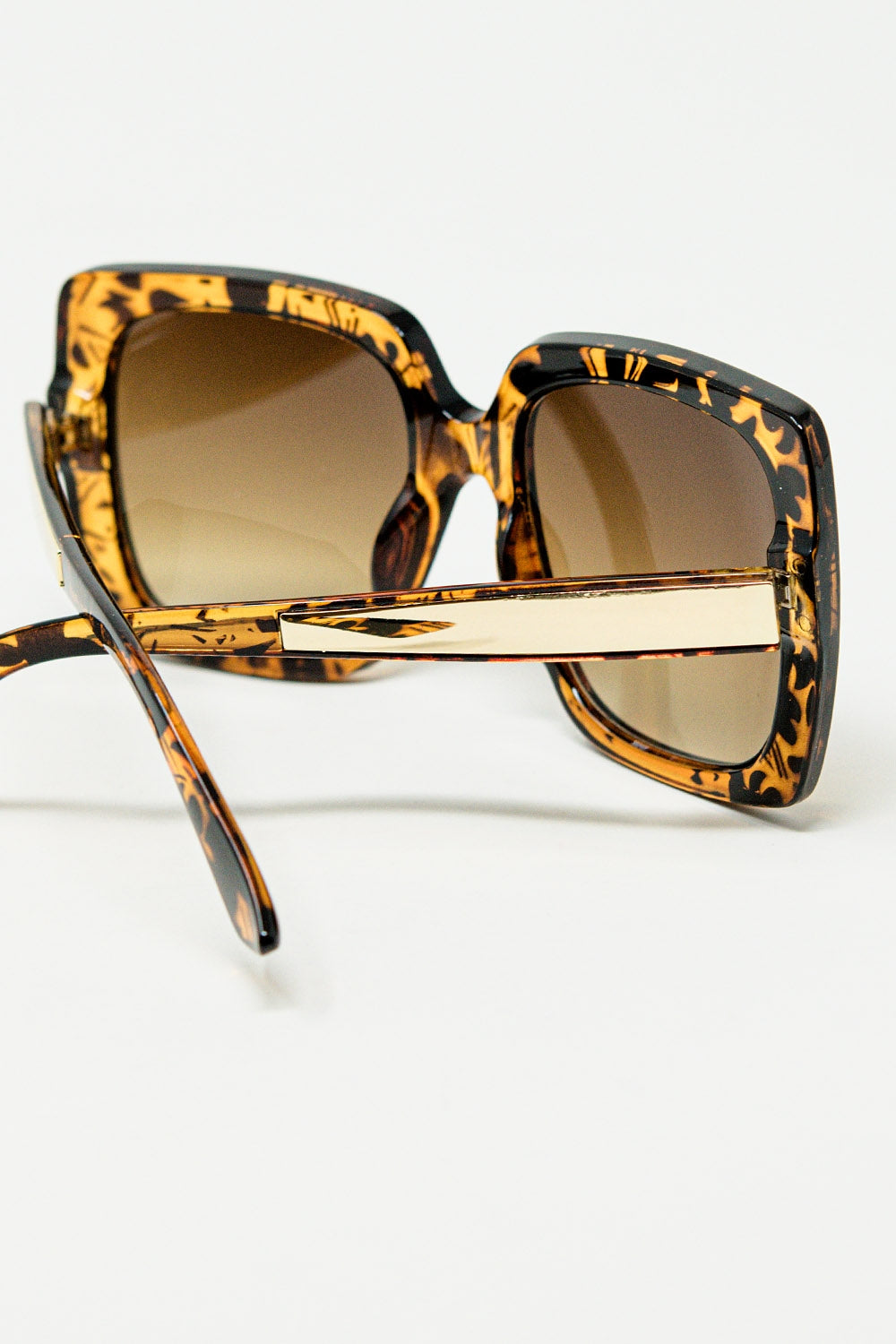 animal print square frame sunglasses - Sunglasses