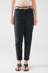 Jean skinny basique à la cheville en noir