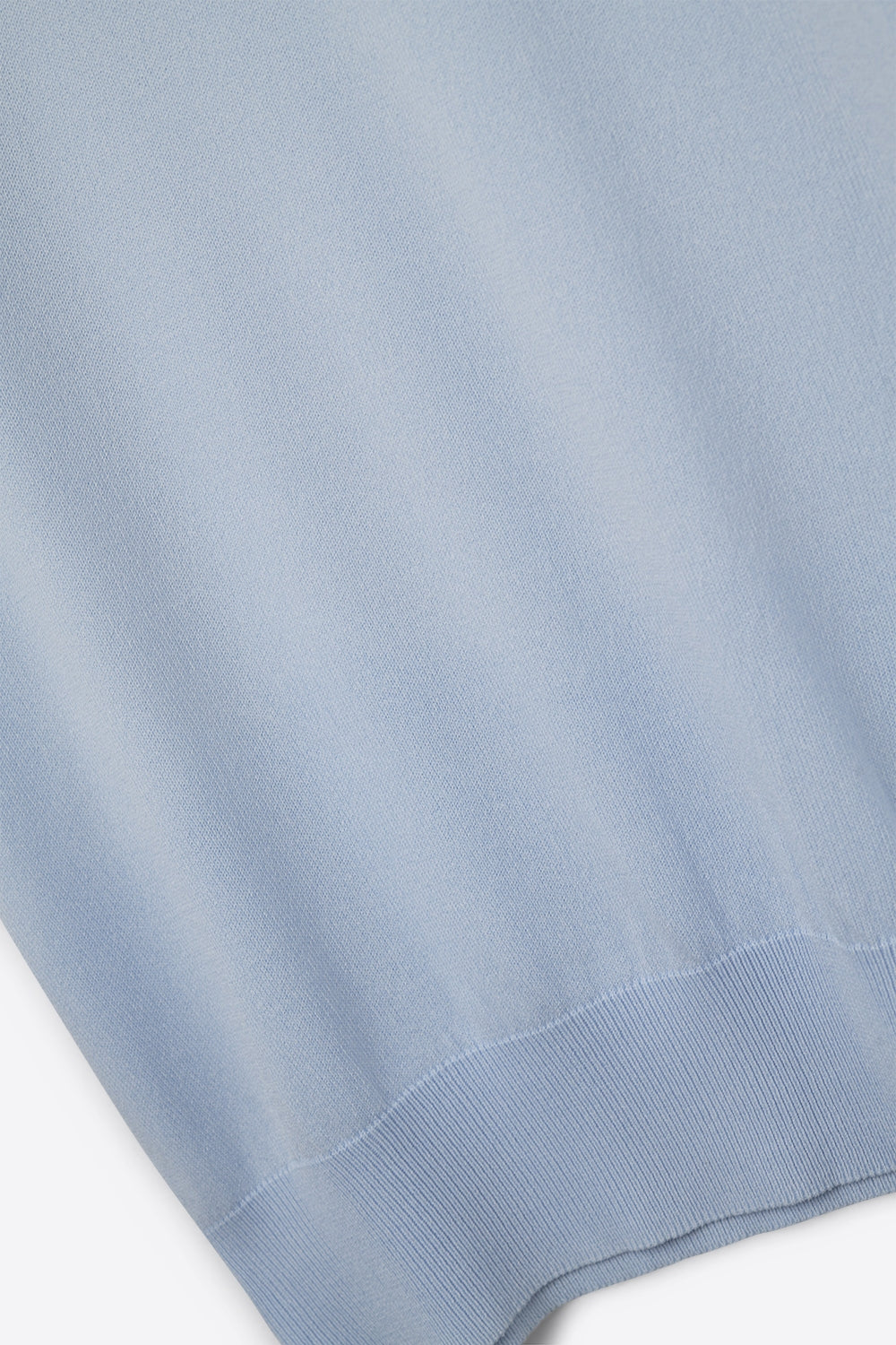 Baby blue turtleneck sweater with fitted short sleeves - Jumpers