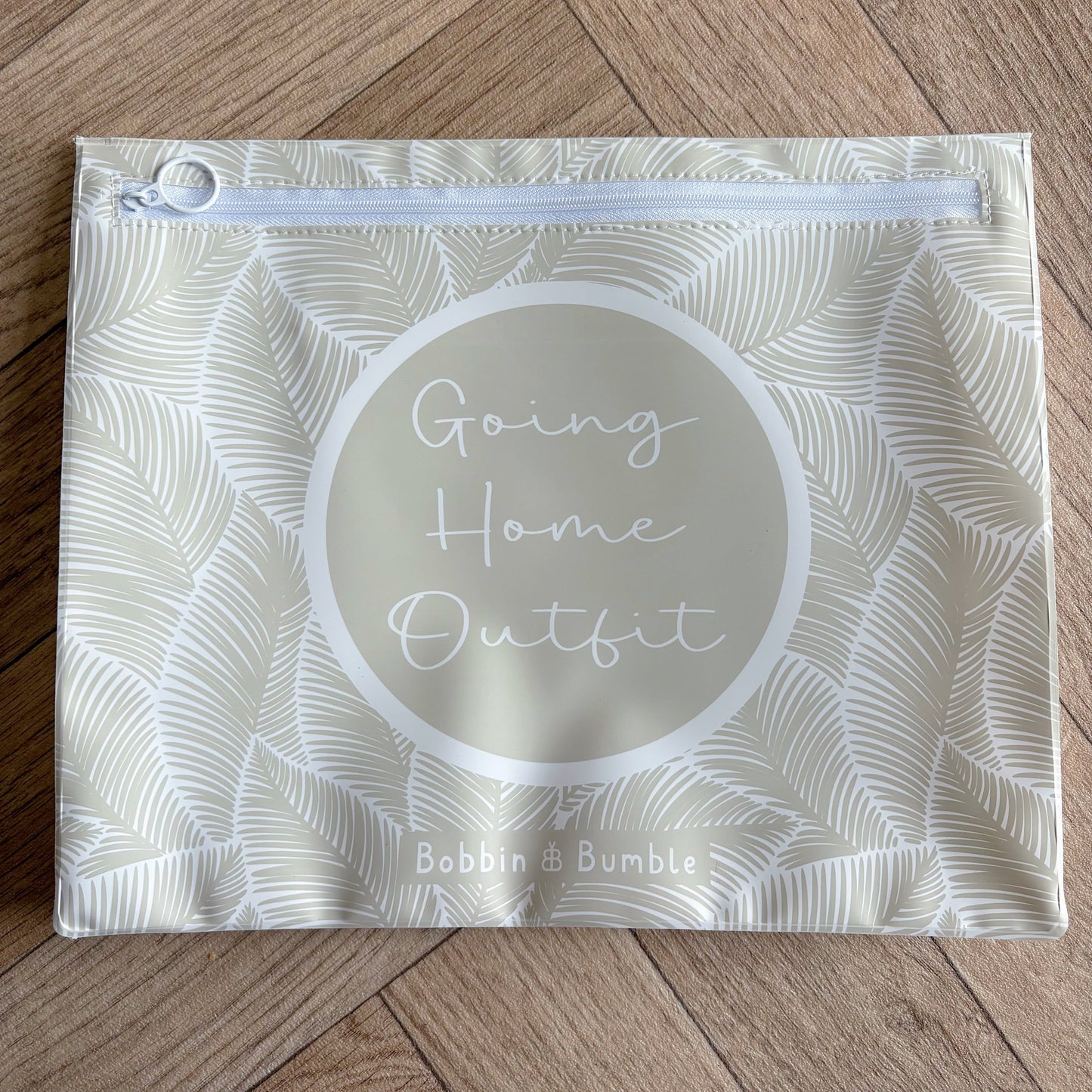 Hospital Bag Organiser Pouches - Unisex Beige Leaf Print - Baby & Toddler