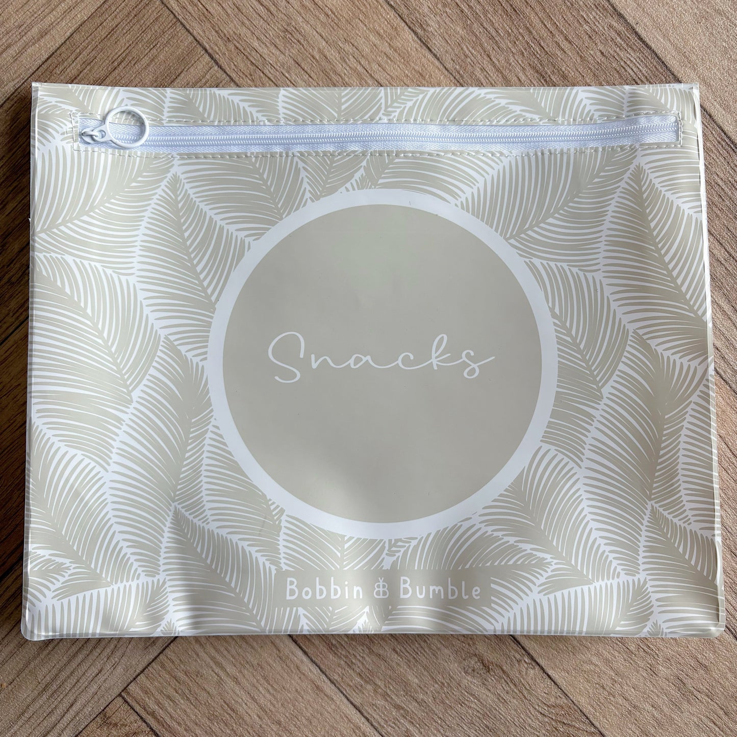 Hospital Bag Organiser Pouches - Unisex Beige Leaf Print - Baby & Toddler