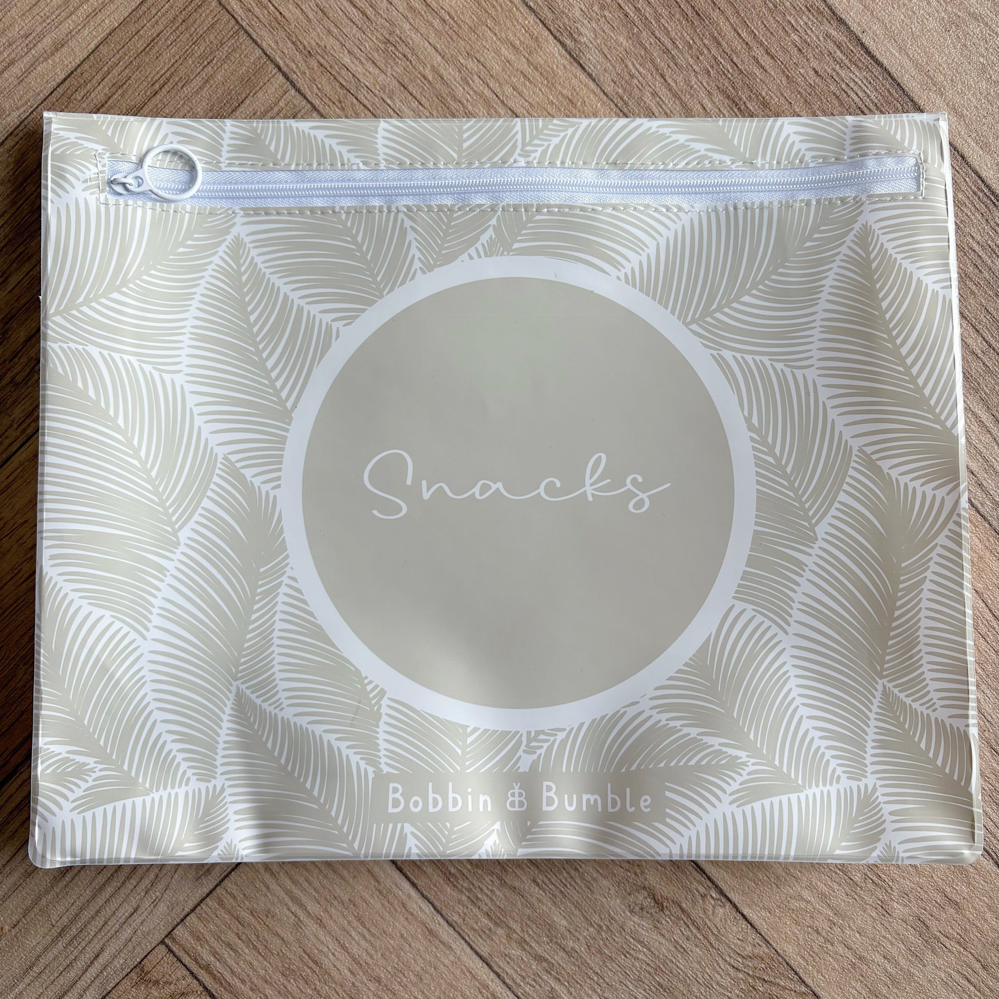 Hospital Bag Organiser Pouches - Unisex Beige Leaf Print - Baby & Toddler