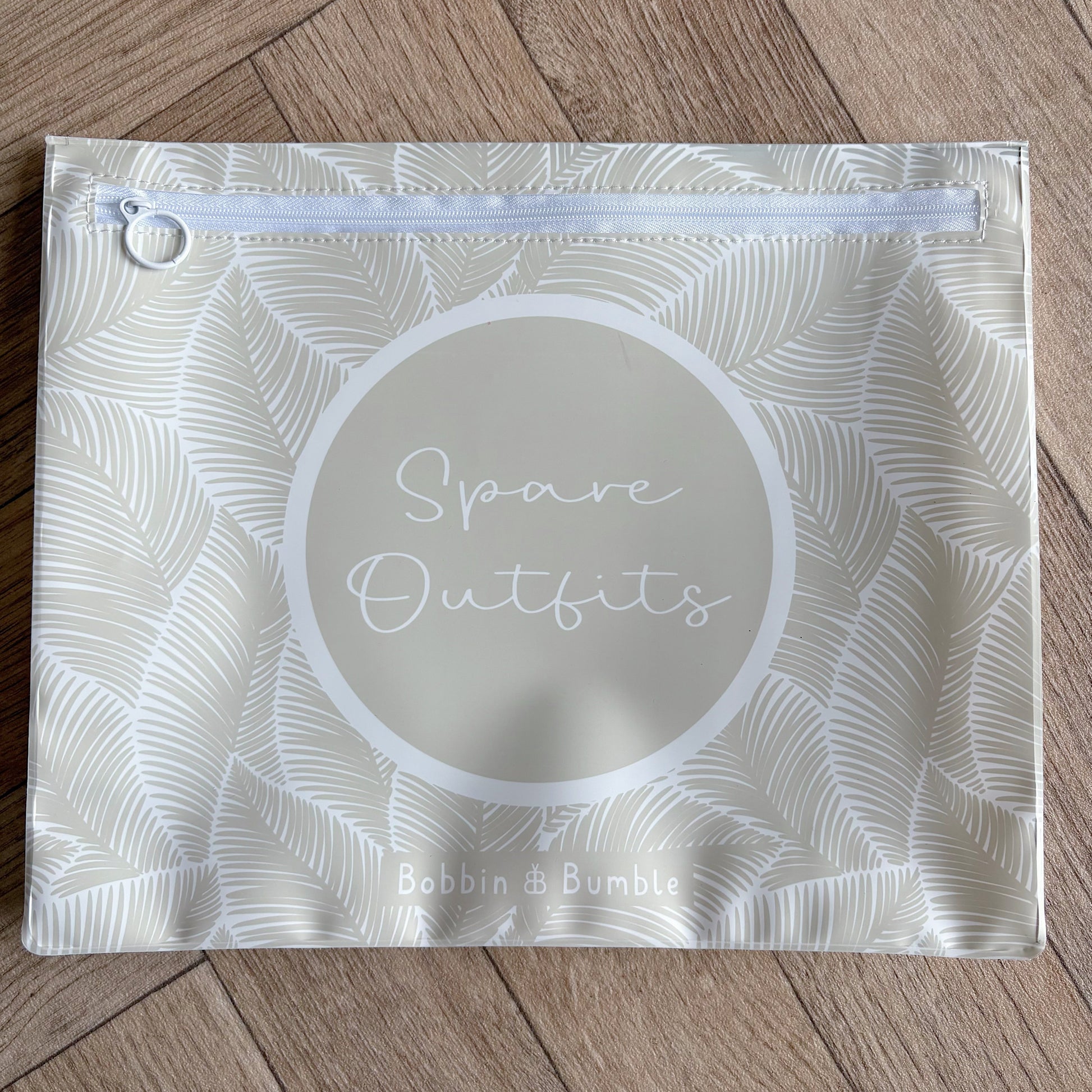 Hospital Bag Organiser Pouches - Unisex Beige Leaf Print - Baby & Toddler